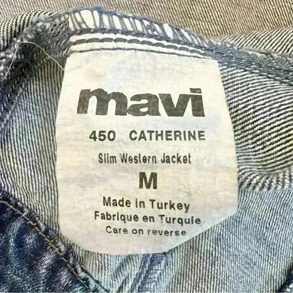 Mavi Women’s Catherine Slim Western Denim Blue Jean Jacket Size Medium - Picture 12 of 12
